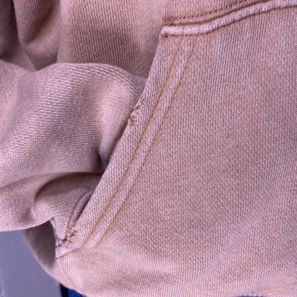 Soft caramel Aerie distressed hoodie EUC Size XS - Picture 4 of 7